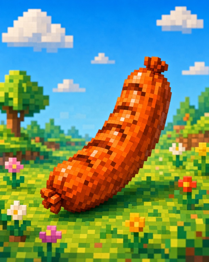 Пиксельная сосиска